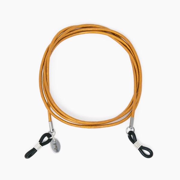Brillenband Maskenband Leder Bronze Handarbeit soleash Deutschland