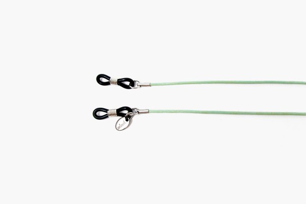 Brillenband Maskenband Leder Pesto Handarbeit soleash Deutschland