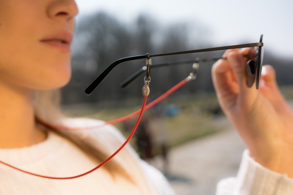 Brillenband Maskenband Chili Handarbeit soleash Deutschland